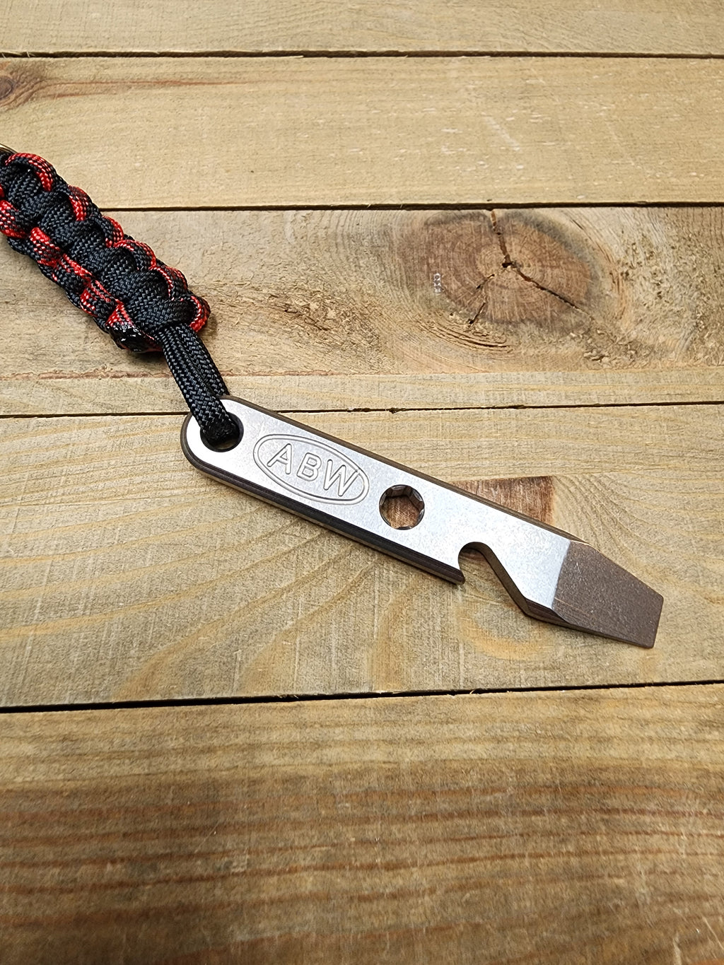 TITANIUM PRY-BAR WITH BOTTLE OPENER