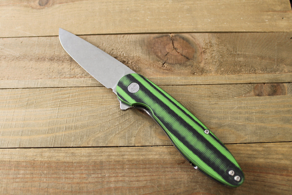Model 1 Titanium Frame Lock (G10 Toxic Green/Black)
